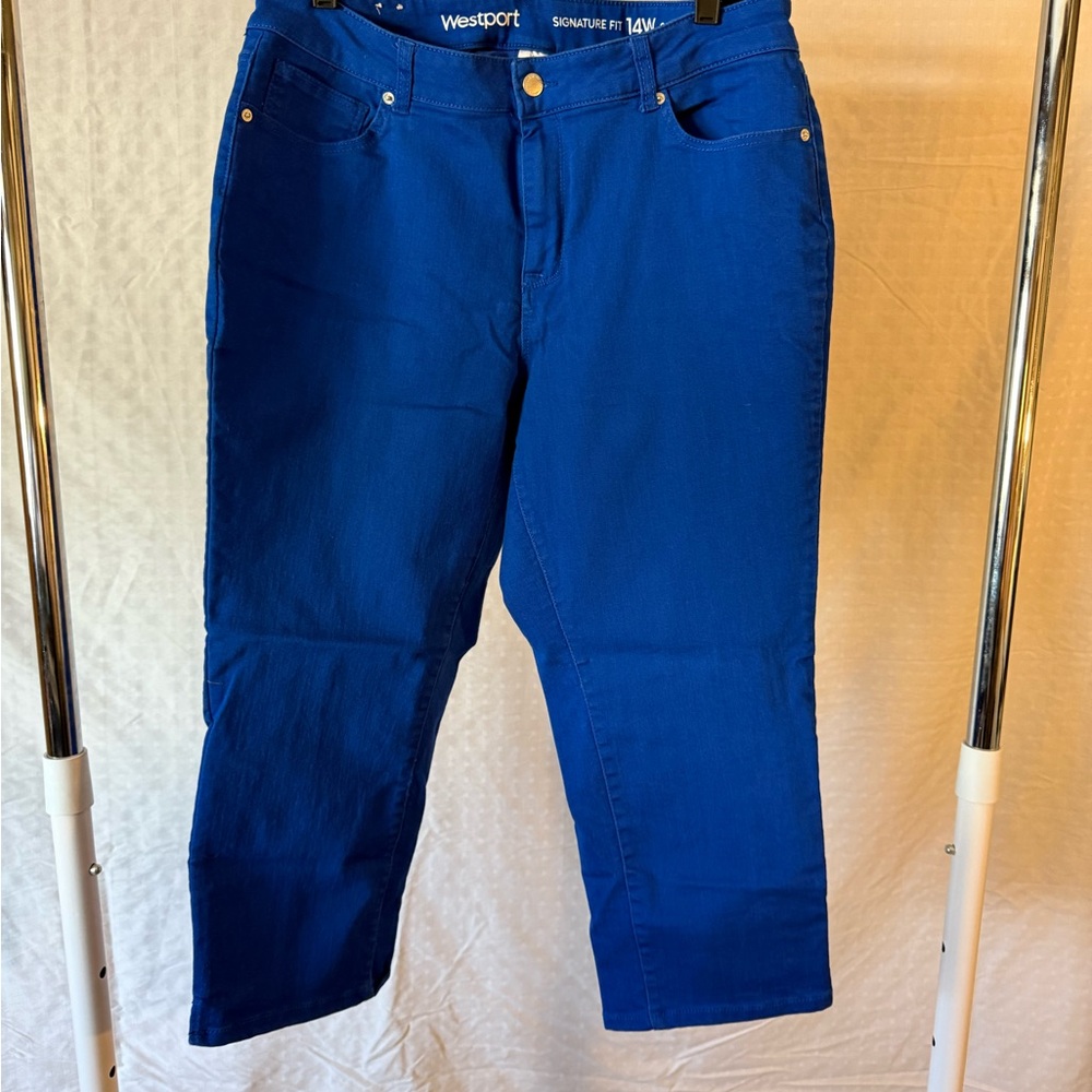 Westport Royal Blue Denim Capri Pants